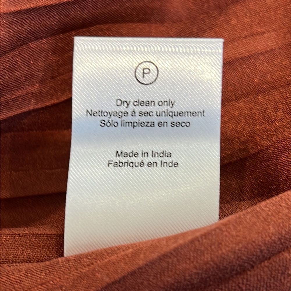 NWT ❤️GUAPA ❤️GORGEOUS❤️ANTHROPOLOGY ❤️One-Shoulder Midi Dress 14P Copper - Picture 14 of 14